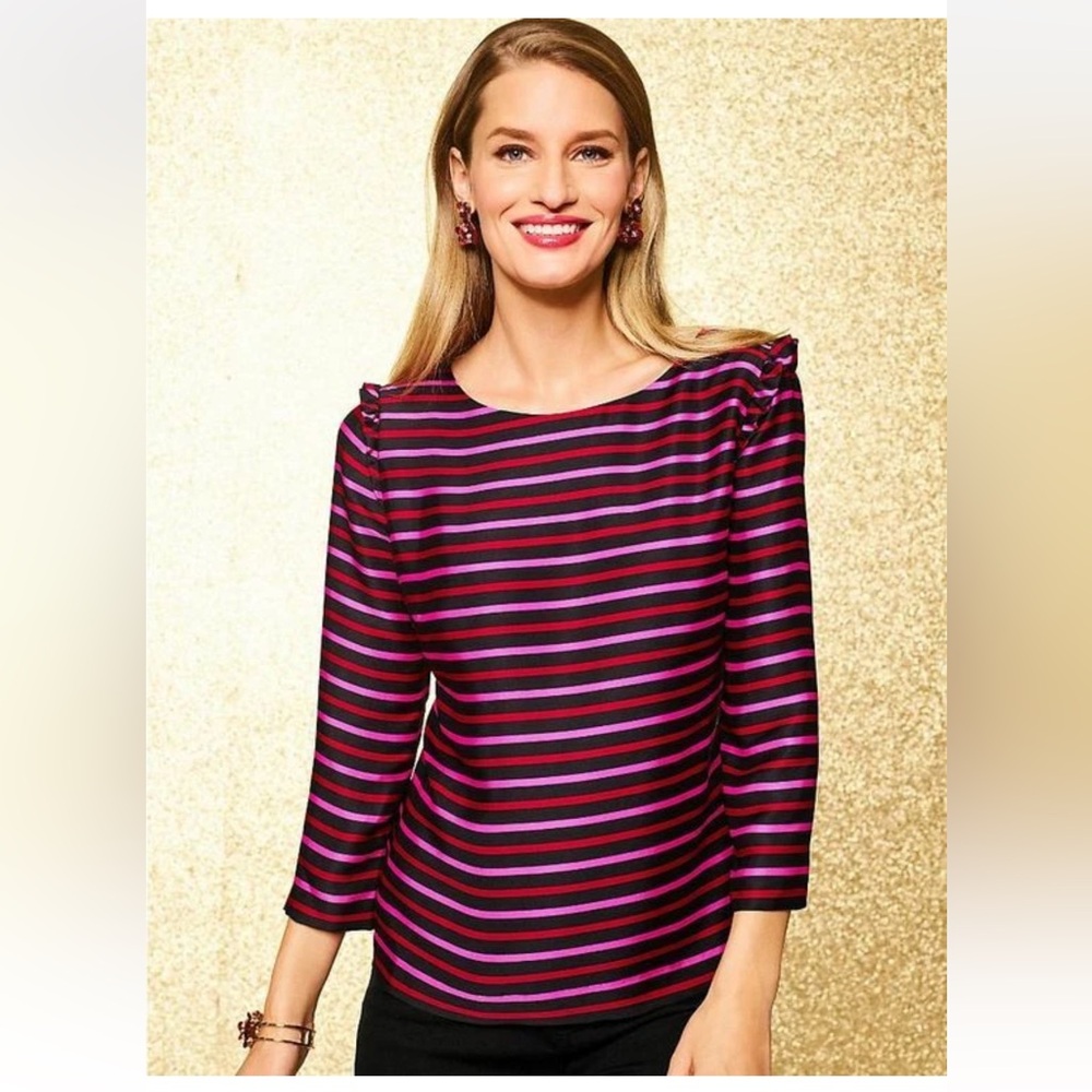 RSVP by Talbots‎ ruffle shoulder blouse. Never worn.